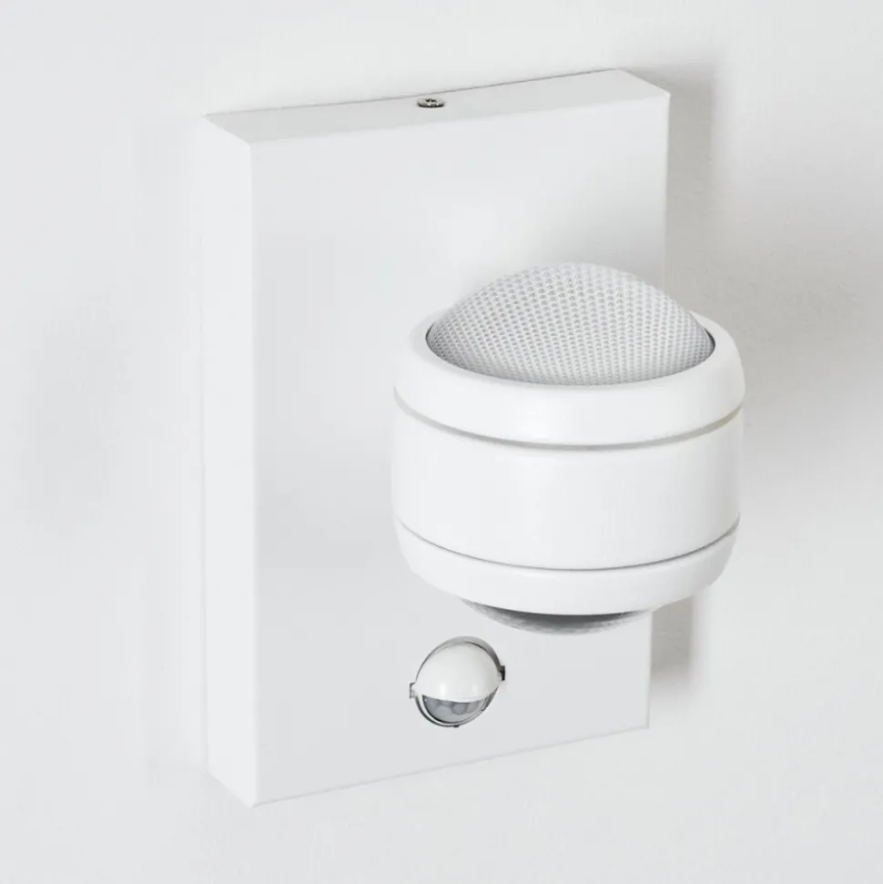 Applique Murale D'Exterieur Borlo Led Blanc, 2 Lumieres, Detecteur De Mouvement