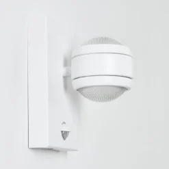 Applique Murale D'Exterieur Borlo Led Blanc, 2 Lumieres, Detecteur De Mouvement
