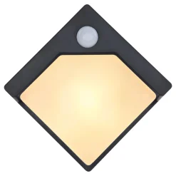 Applique Murale D'Exterieur Globo Solar Led Noir, 8 Lumieres, Detecteur De Mouvement