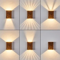 Applique Murale D'Exterieur Benin Led Rouille, 1 Lumiere