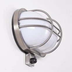 Applique Murale D'Exterieur Belmopan Acier Inoxydable, 1 Lumiere, Detecteur De Mouvement