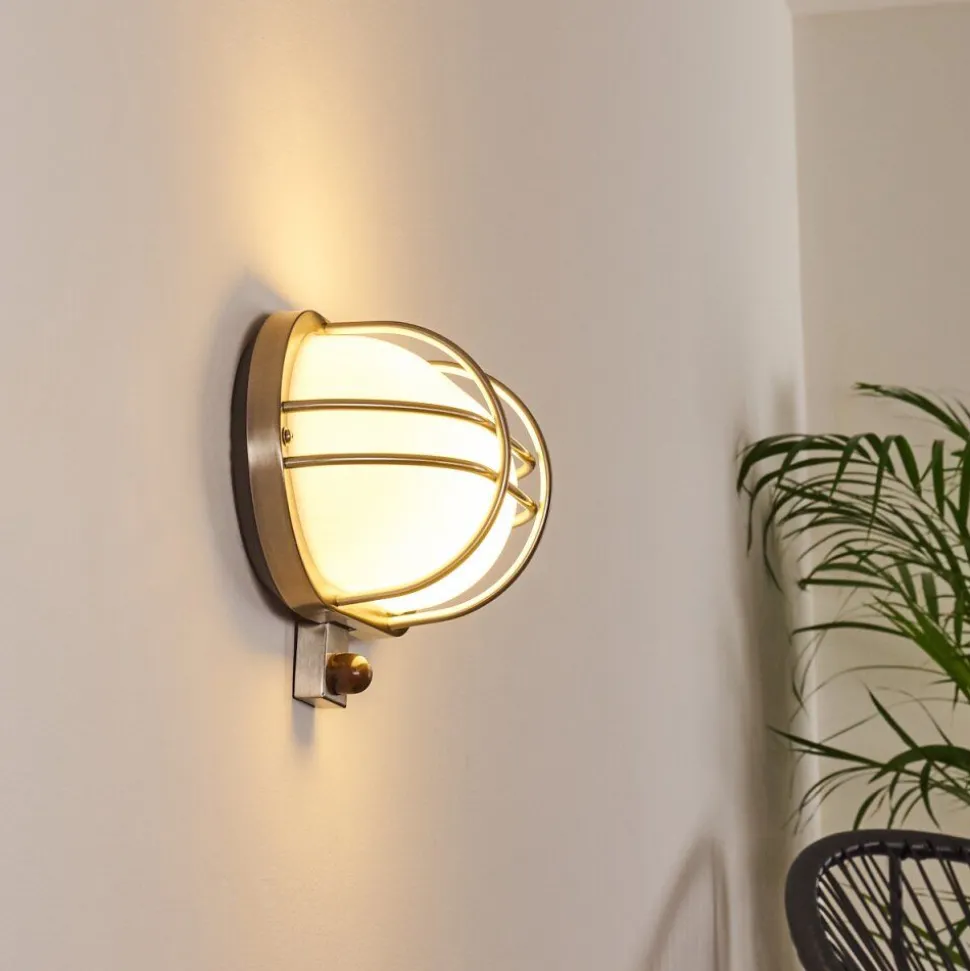 Applique Murale D'Exterieur Belmopan Acier Inoxydable, 1 Lumiere, Detecteur De Mouvement
