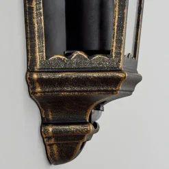 Applique Murale D'Exterieurhongkong Brun, Or, 1 Lumiere, Detecteur De Mouvement