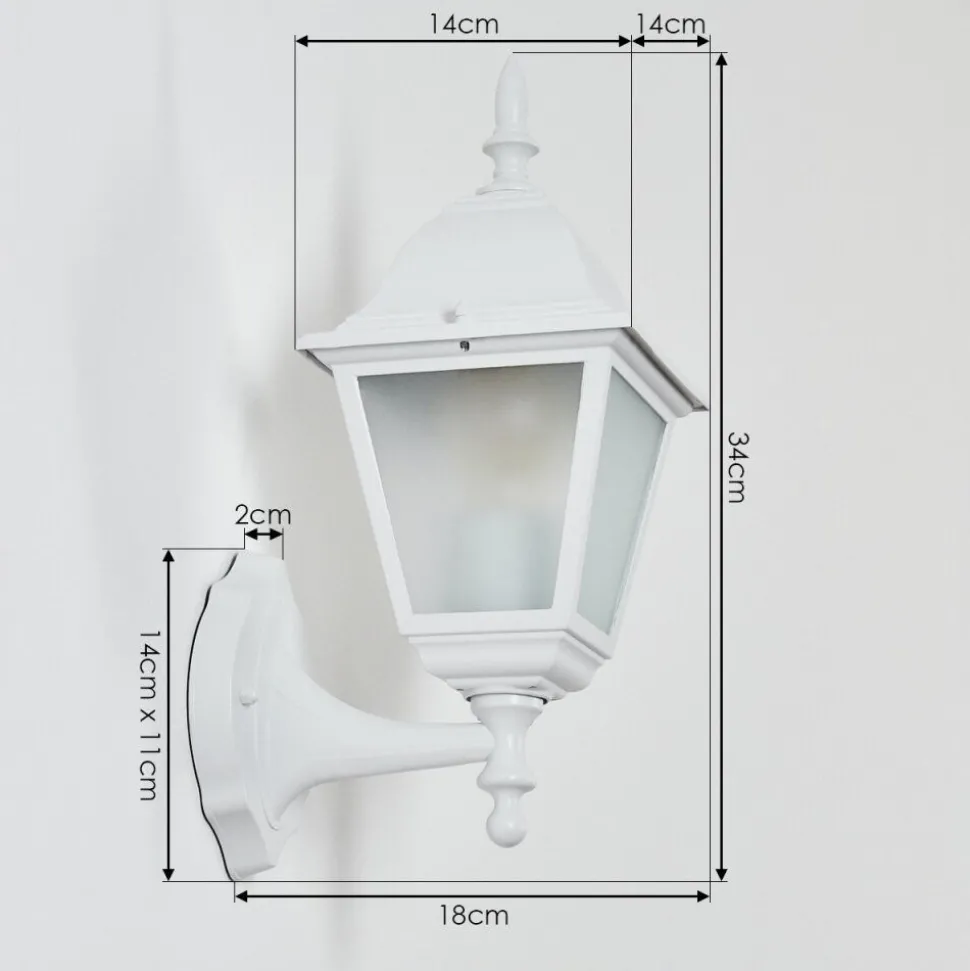Applique Murale D'Exterieur Naofe Blanc, 1 Lumiere
