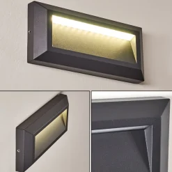 Applique Murale D'Exterieur Alkmaar Led Anthracite, 1 Lumiere