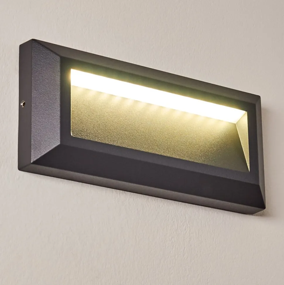 Applique Murale D'Exterieur Alkmaar Led Anthracite, 1 Lumiere