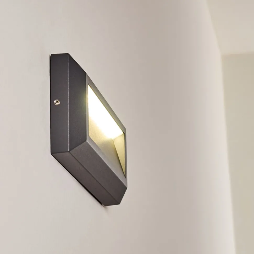 Applique Murale D'Exterieur Alkmaar Led Anthracite, 1 Lumiere
