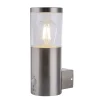 Applique Murale D'Exterieur Globo Carsten Transparent, 1 Lumiere, Detecteur De Mouvement