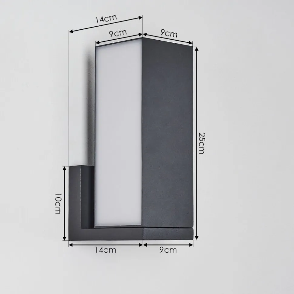 Applique Murale D'Exterieur Swanek Led Anthracite, 1 Lumiere
