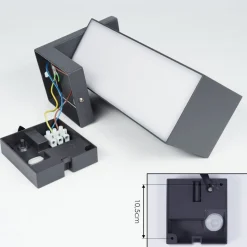 Applique Murale D'Exterieur Swanek Led Anthracite, 1 Lumiere