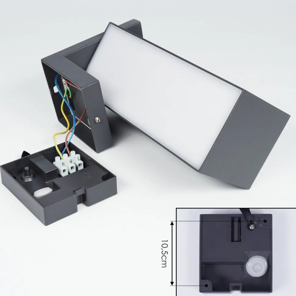 Applique Murale D'Exterieur Swanek Led Anthracite, 1 Lumiere