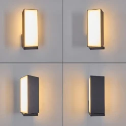 Applique Murale D'Exterieur Swanek Led Anthracite, 1 Lumiere