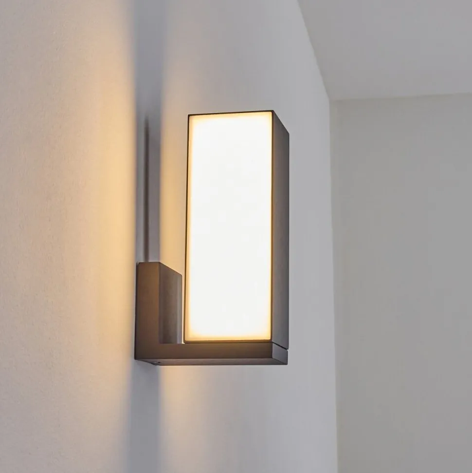 Applique Murale D'Exterieur Swanek Led Anthracite, 1 Lumiere
