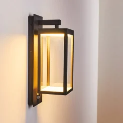 Applique Murale D'Exterieur Faroer Led Anthracite, 1 Lumiere, Detecteur De Mouvement