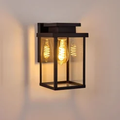 Applique Murale D'Exterieur Tieva Noir, 1 Lumiere