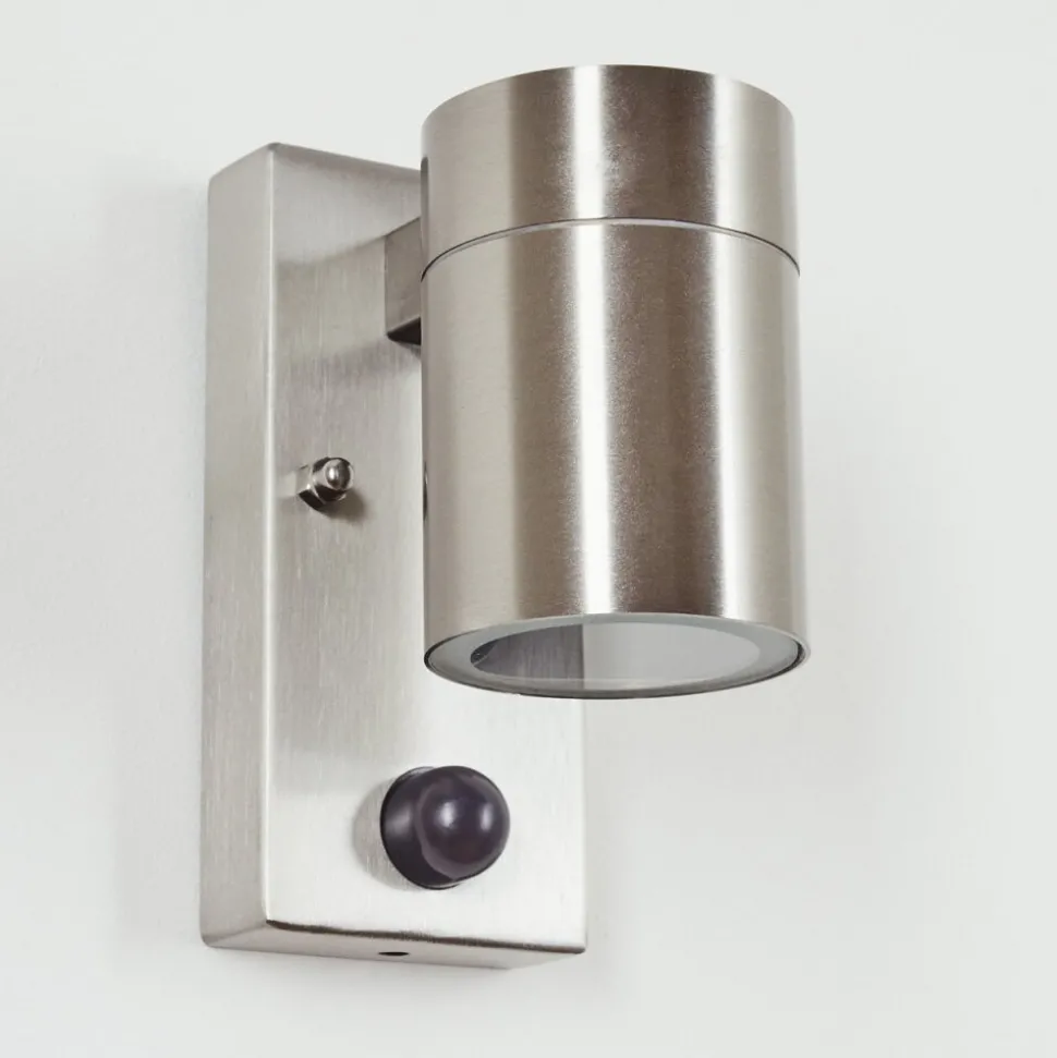 Applique Murale D'Exterieurbessiebelle Acier Inoxydable, 1 Lumiere, Detecteur De Mouvement