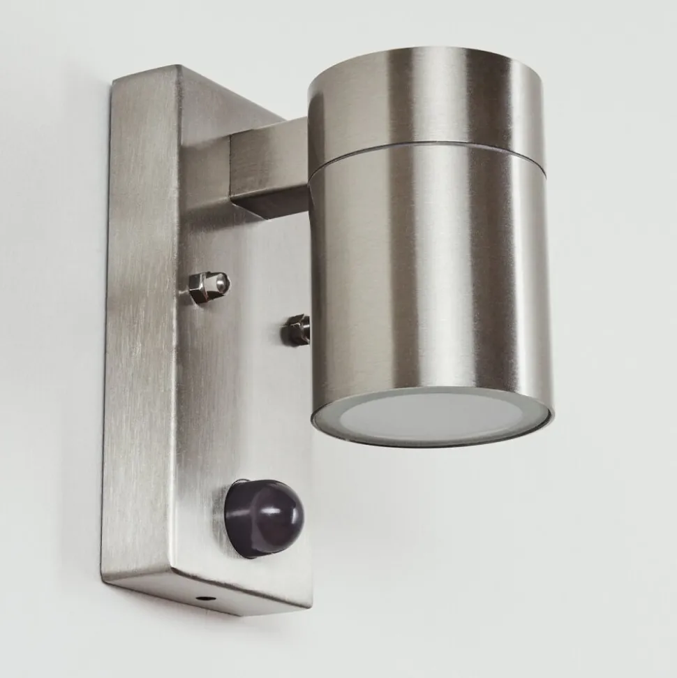 Applique Murale D'Exterieurbessiebelle Acier Inoxydable, 1 Lumiere, Detecteur De Mouvement