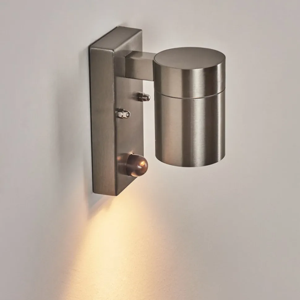 Applique Murale D'Exterieurbessiebelle Acier Inoxydable, 1 Lumiere, Detecteur De Mouvement