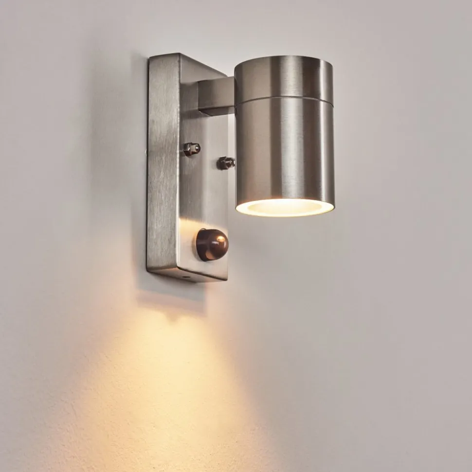 Applique Murale D'Exterieurbessiebelle Acier Inoxydable, 1 Lumiere, Detecteur De Mouvement