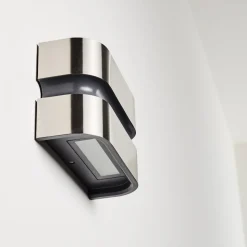 Applique Murale D'Exterieur Kolding Led Acier Inoxydable, Noir, 1 Lumiere