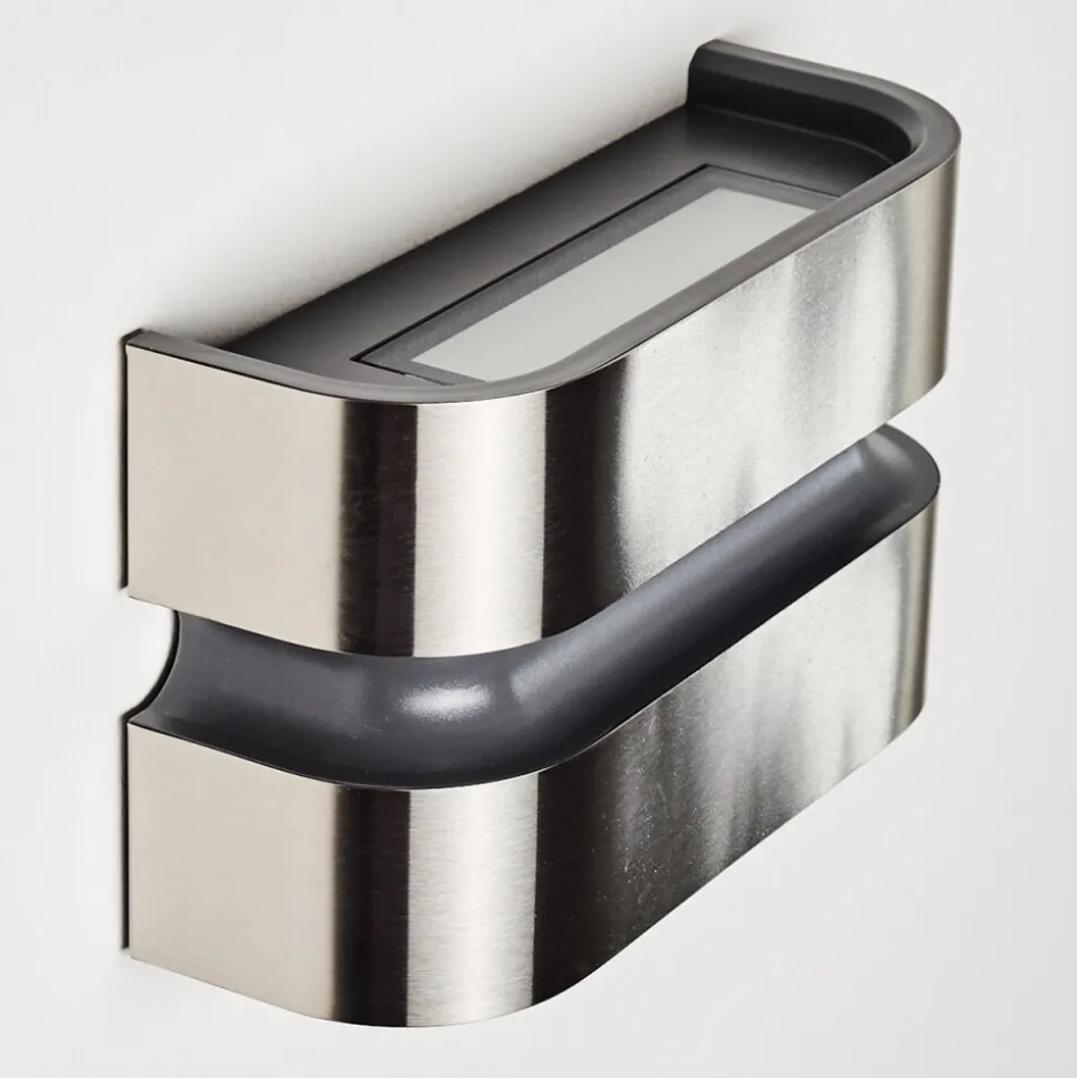 Applique Murale D'Exterieur Kolding Led Acier Inoxydable, Noir, 1 Lumiere