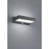 Applique Murale D'Exterieur Trio Cuando Led Anthracite, 1 Lumiere, Detecteur De Mouvement