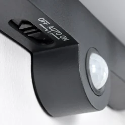 Applique Murale D'Exterieur Lansing Led Anthracite, 1 Lumiere, Detecteur De Mouvement