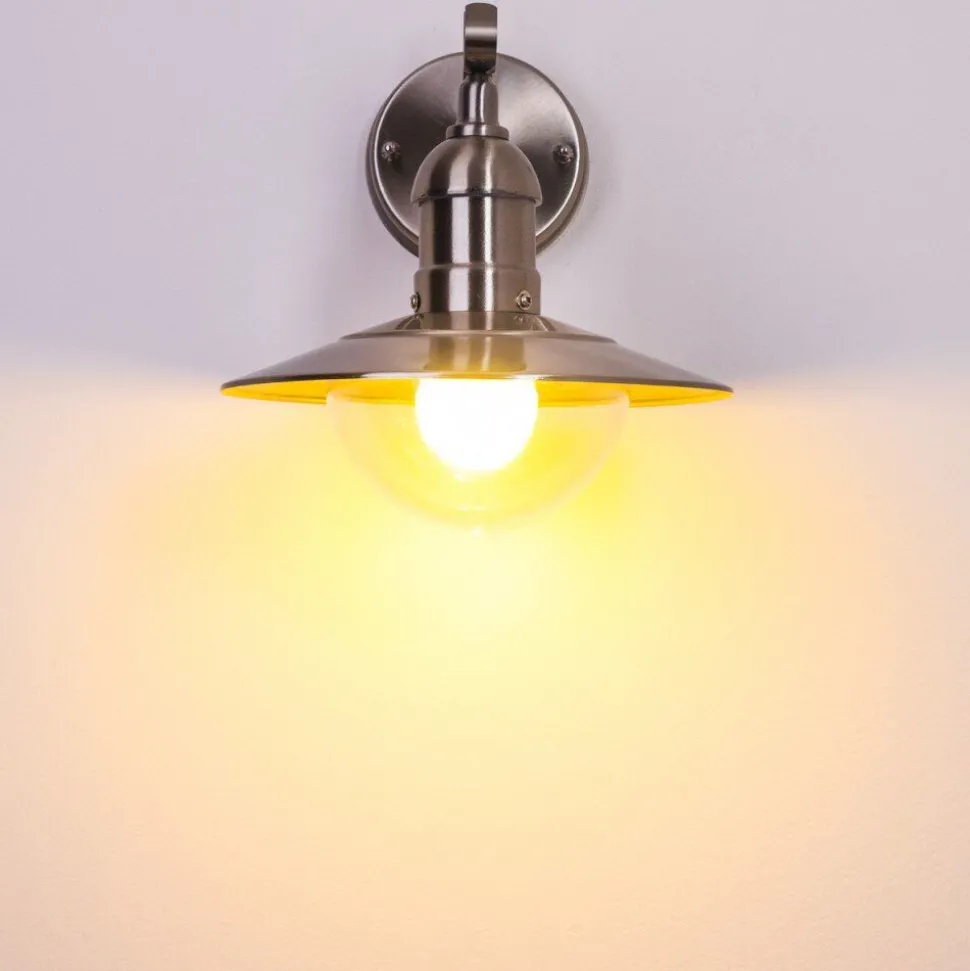 Applique Murale D'Exterieur Broni Acier Inoxydable, 1 Lumiere