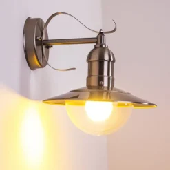 Applique Murale D'Exterieur Broni Acier Inoxydable, 1 Lumiere