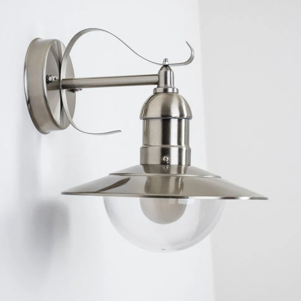 Applique Murale D'Exterieur Broni Acier Inoxydable, 1 Lumiere