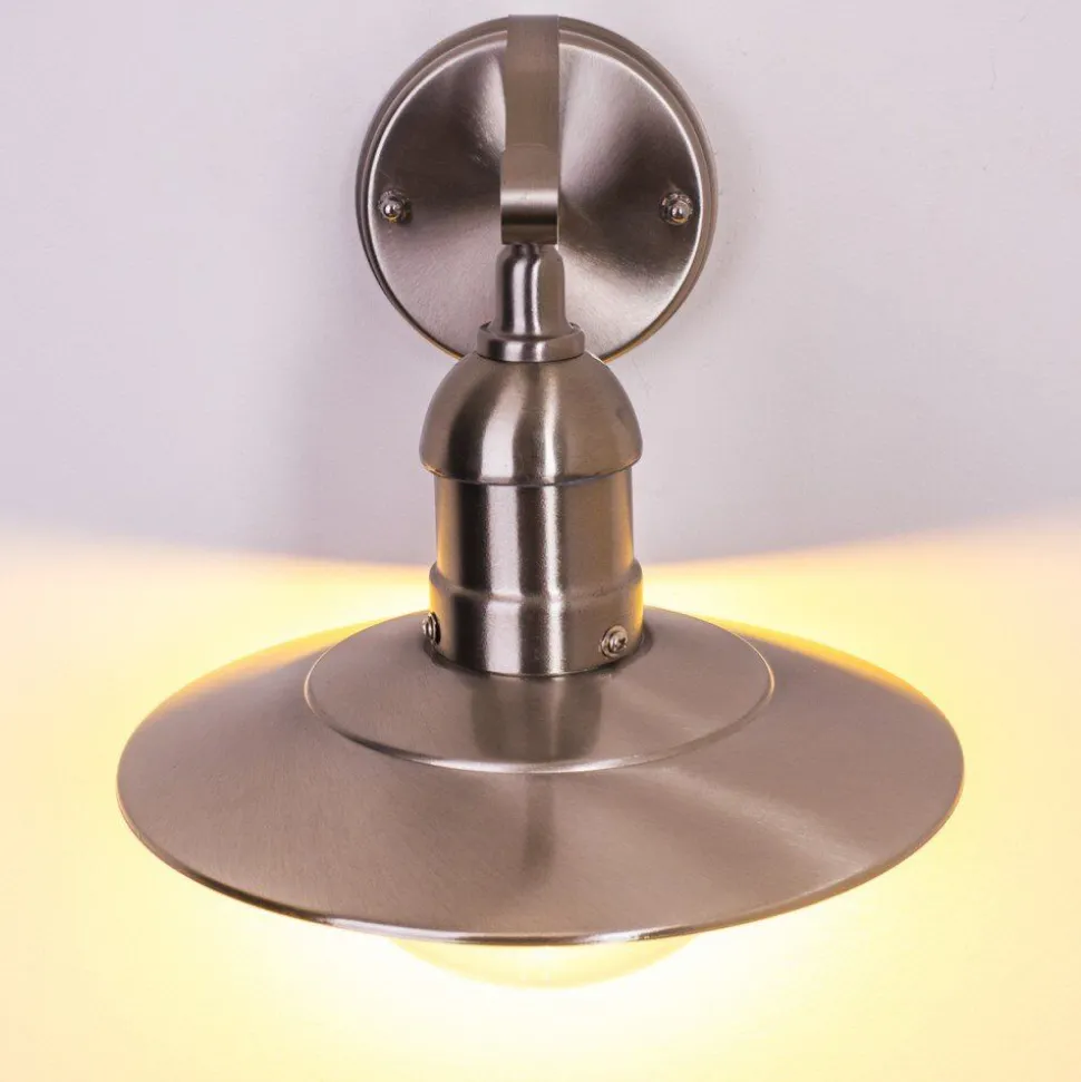 Applique Murale D'Exterieur Broni Acier Inoxydable, 1 Lumiere