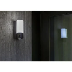 Applique Murale D'Exterieur Lutec Pollux Led Anthracite, 1 Lumiere, Detecteur De Mouvement
