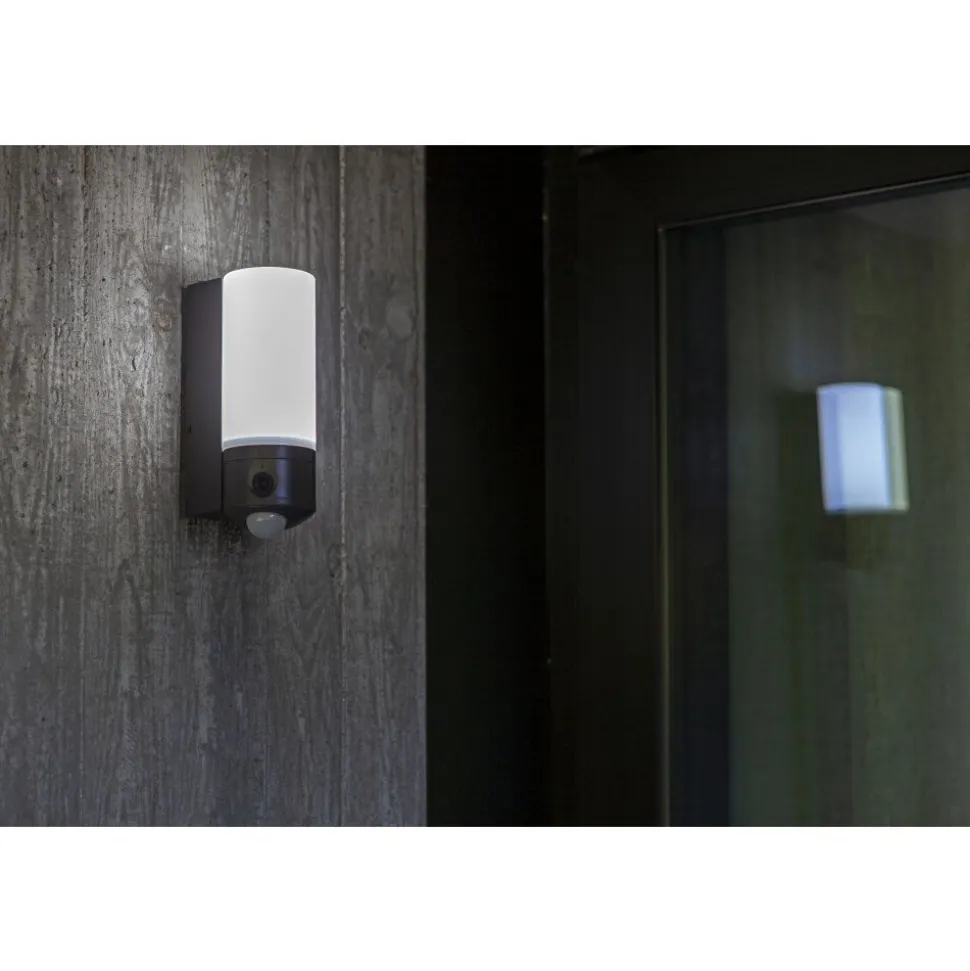 Applique Murale D'Exterieur Lutec Pollux Led Anthracite, 1 Lumiere, Detecteur De Mouvement