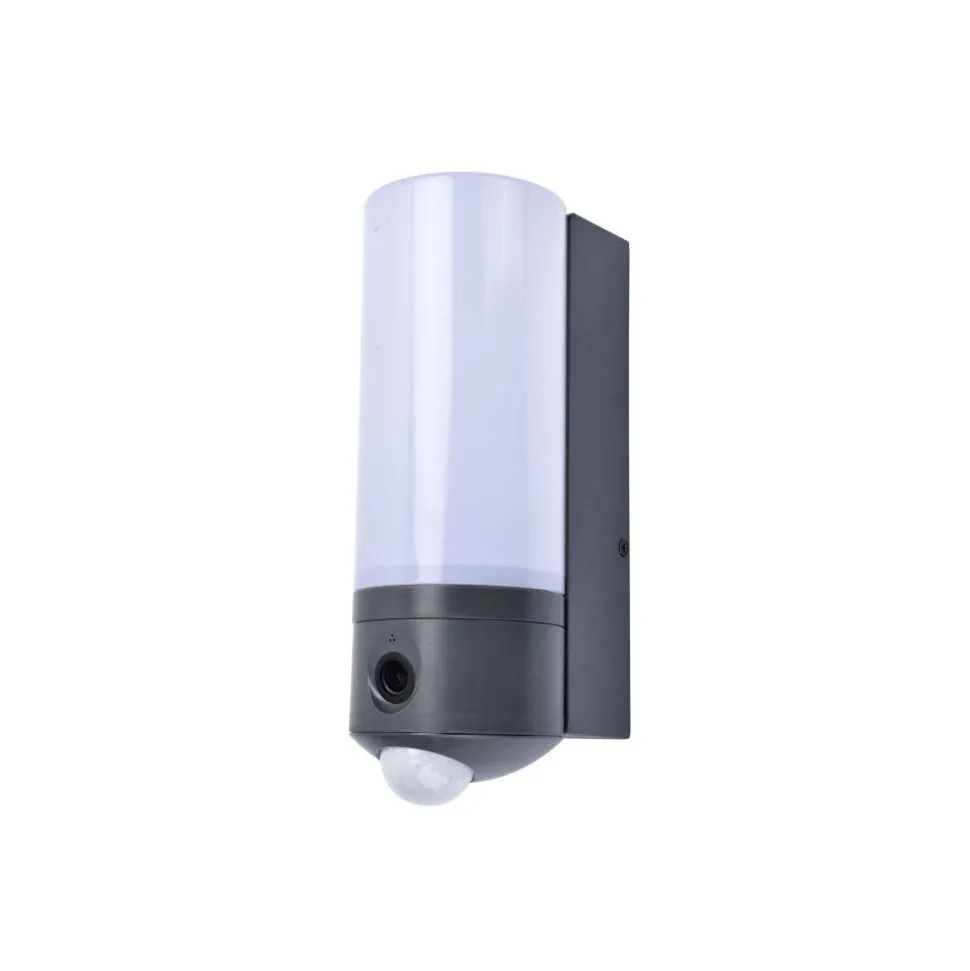 Applique Murale D'Exterieur Lutec Pollux Led Anthracite, 1 Lumiere, Detecteur De Mouvement