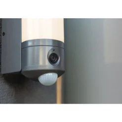 Applique Murale D'Exterieur Lutec Pollux Led Anthracite, 1 Lumiere, Detecteur De Mouvement