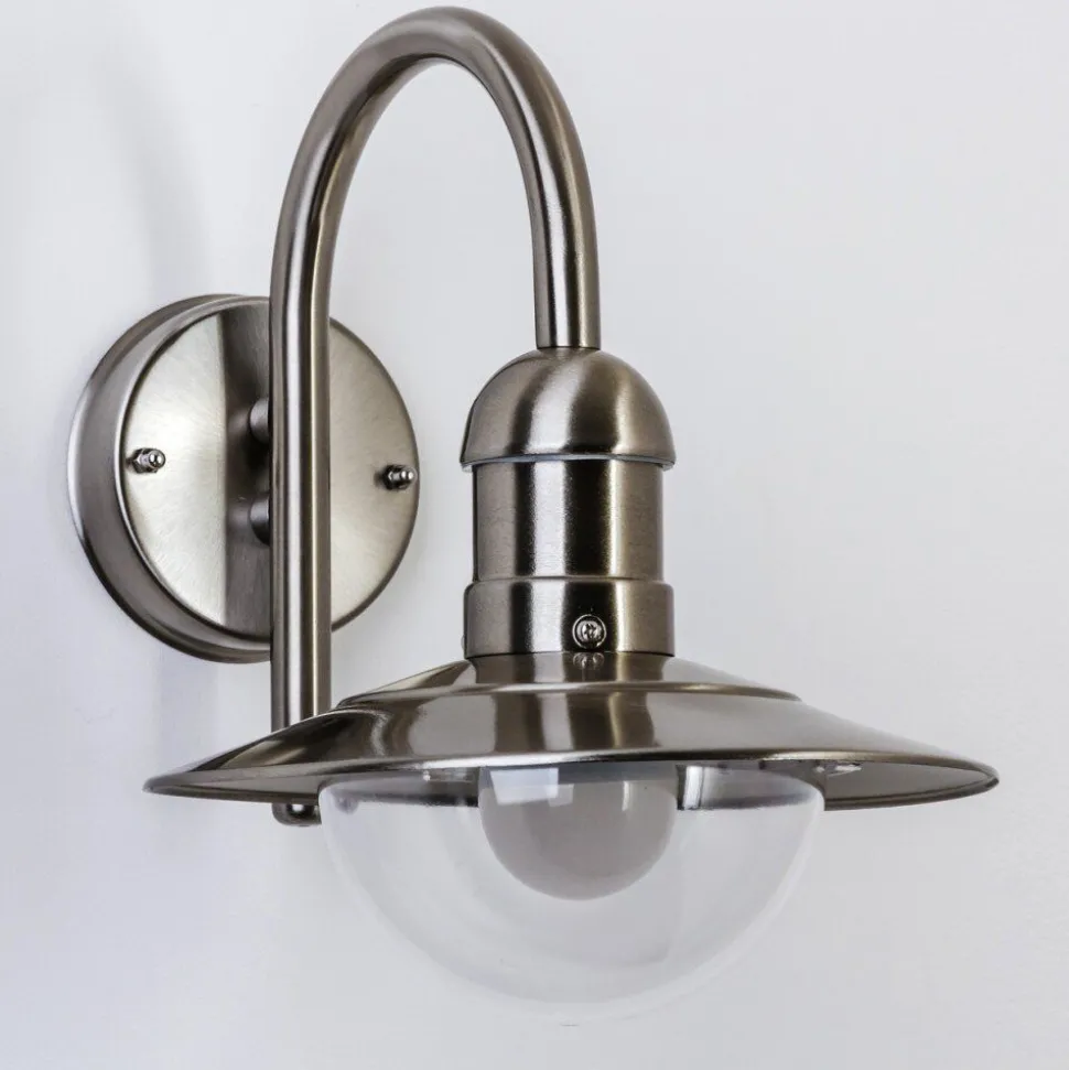 Applique Murale D'Exterieur Elima Acier Inoxydable, 1 Lumiere