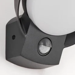 Applique Murale D'Exterieur Kelo Led Anthracite, 1 Lumiere, Detecteur De Mouvement