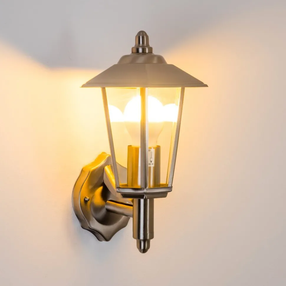 Applique Murale D'Exterieur Moskau Acier Inoxydable, 1 Lumiere