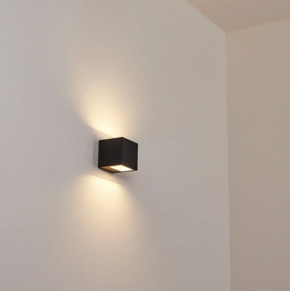 Applique Murale D'Exterieur Spidern Led Noir, 1 Lumiere