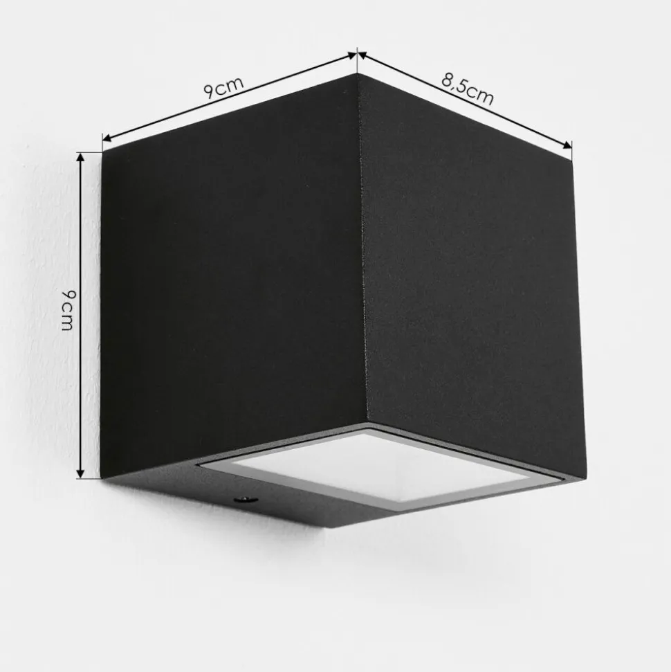 Applique Murale D'Exterieur Spidern Led Noir, 1 Lumiere