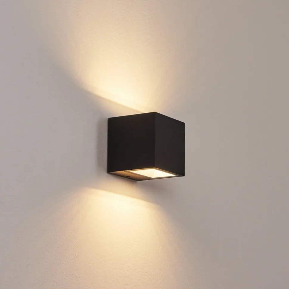 Applique Murale D'Exterieur Spidern Led Noir, 1 Lumiere