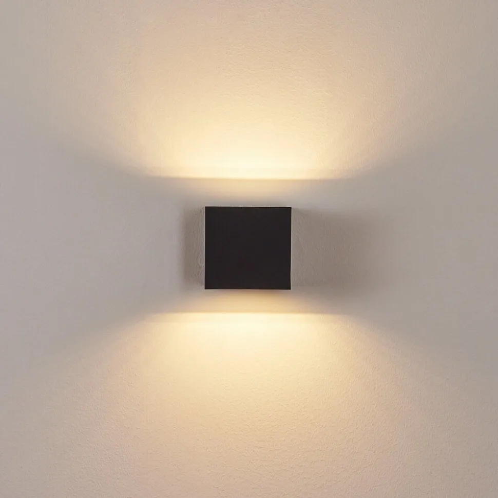Applique Murale D'Exterieur Spidern Led Noir, 1 Lumiere