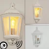 Applique Murale D'Exterieurhongkong Blanc, 1 Lumiere, Detecteur De Mouvement