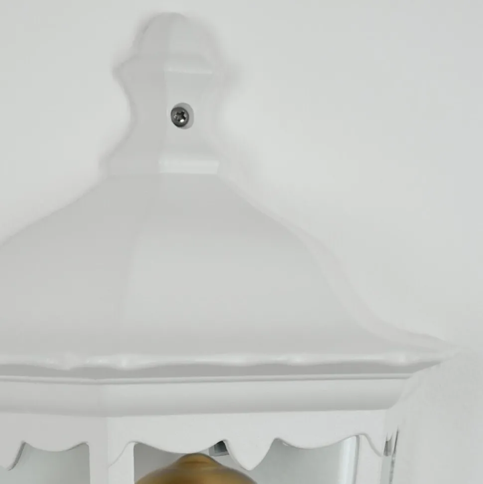 Applique Murale D'Exterieurhongkong Blanc, 1 Lumiere, Detecteur De Mouvement