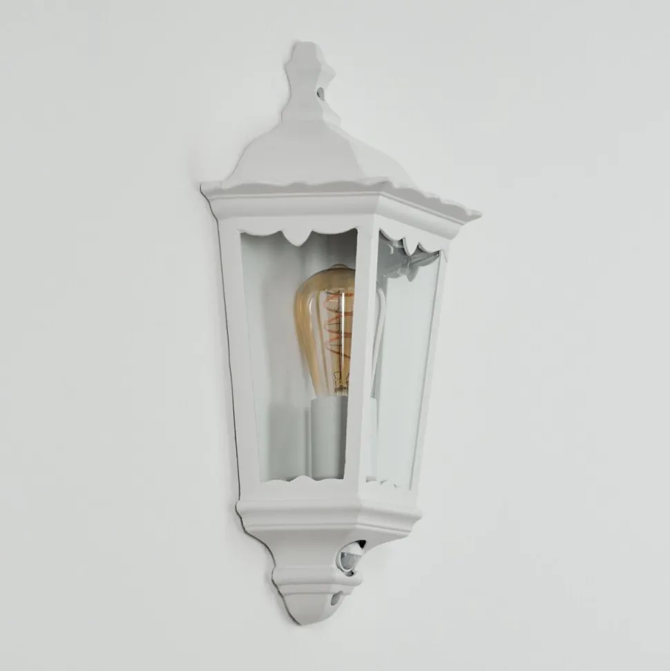 Applique Murale D'Exterieurhongkong Blanc, 1 Lumiere, Detecteur De Mouvement