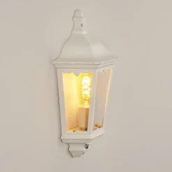 Applique Murale D'Exterieurhongkong Blanc, 1 Lumiere, Detecteur De Mouvement