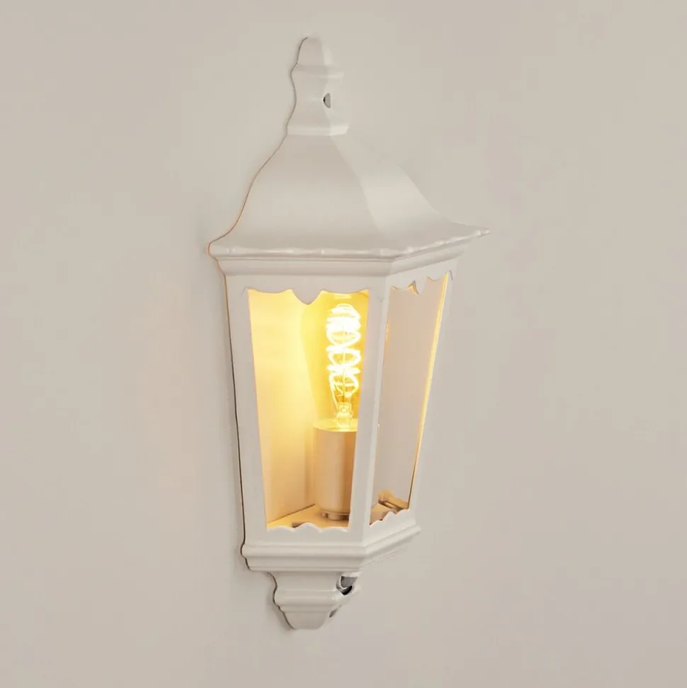 Applique Murale D'Exterieurhongkong Blanc, 1 Lumiere, Detecteur De Mouvement