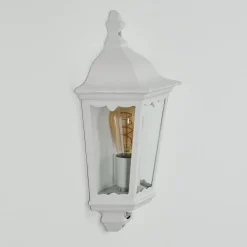 Applique Murale D'Exterieurhongkong Blanc, 1 Lumiere, Detecteur De Mouvement