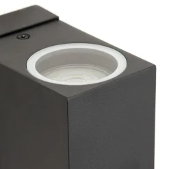 Applique Murale D'Exterieurkingstown Anthracite, Transparent, 2 Lumieres, Detecteur De Mouvement