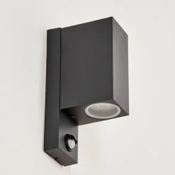 Applique Murale D'Exterieurkingstown Anthracite, Transparent, 2 Lumieres, Detecteur De Mouvement